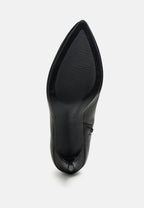 Leylah Mid Heel Stiletto Ankle Boots