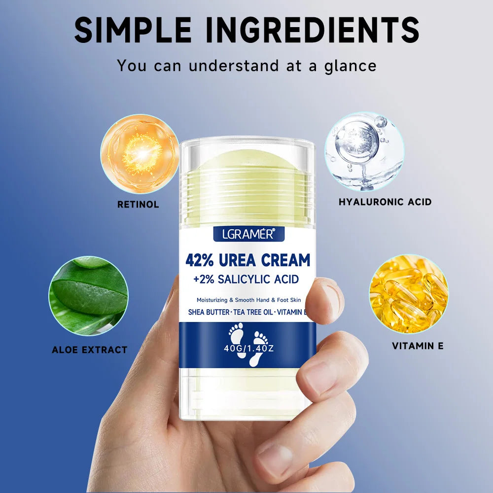 42% urea foot cream with shea butter and tea tree oil for moisturizing