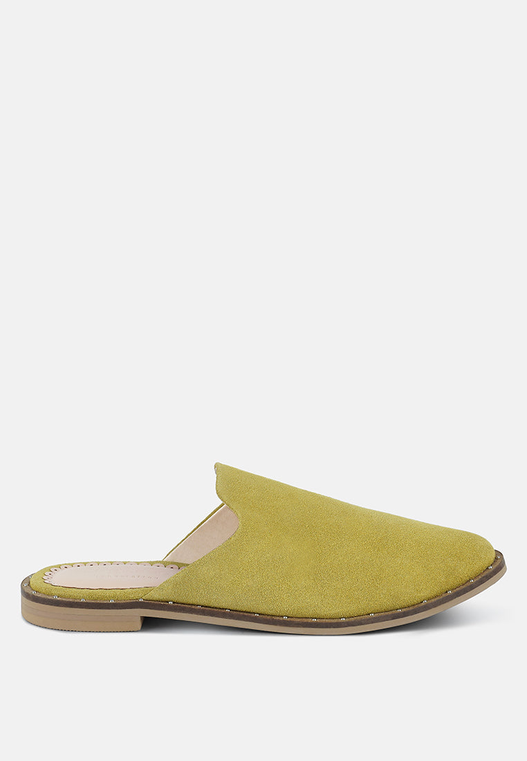 Lia Handcrafted Canvas Mules