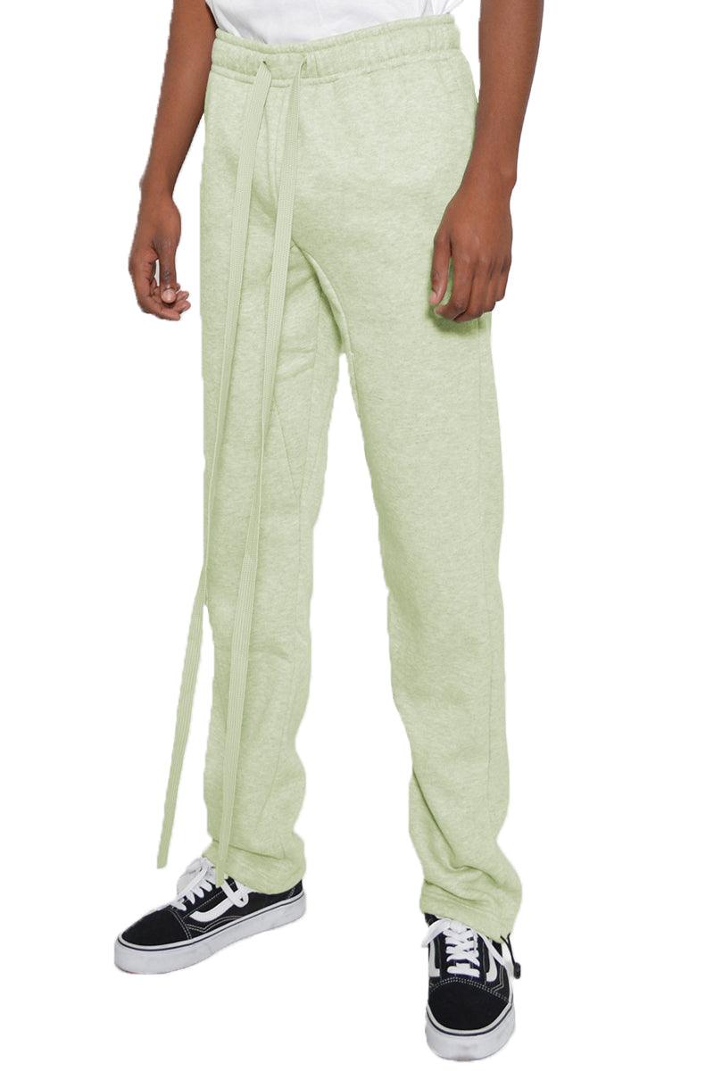 Men's Activewear Light Green Tshirt Ankle Toggle Sweatpants Set