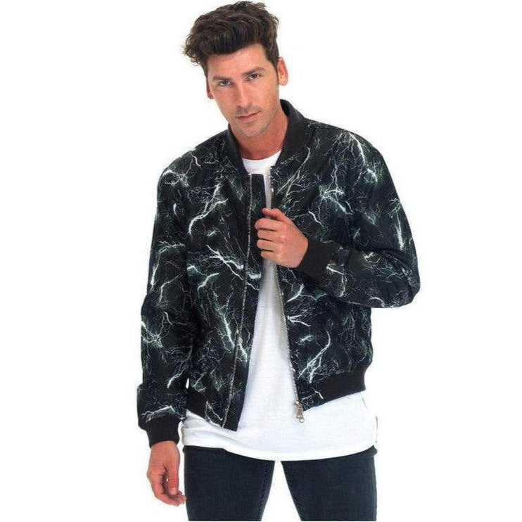 Lightning Bomber Windbreaker - VacationGrabs
