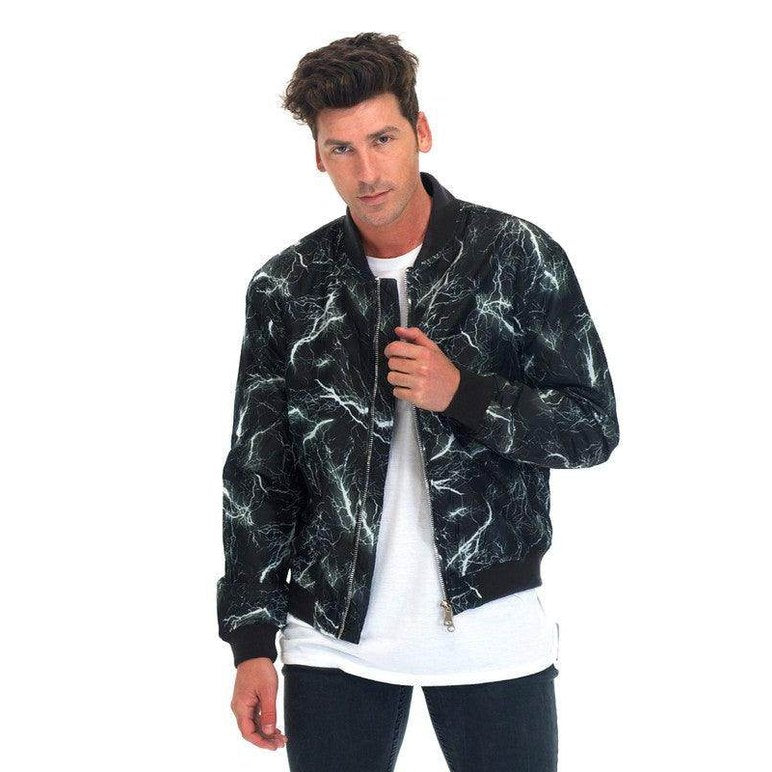Lightning Bomber Windbreaker - VacationGrabs
