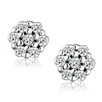 Sparkling silver stud earrings design perfect for lightweight earrings for vacation outfits