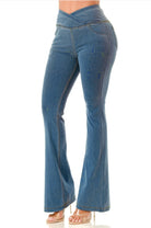 Stylish lightweight flare jeans for women with a comfortable fit and modern design
