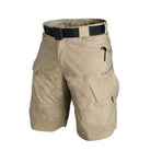 Men's VacationGrabs lightweight quick dry shorts in beige with multiple pockets for outdoor activities