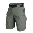 VacationGrabs men's lightweight quick dry shorts in green with multiple pockets and adjustable belt