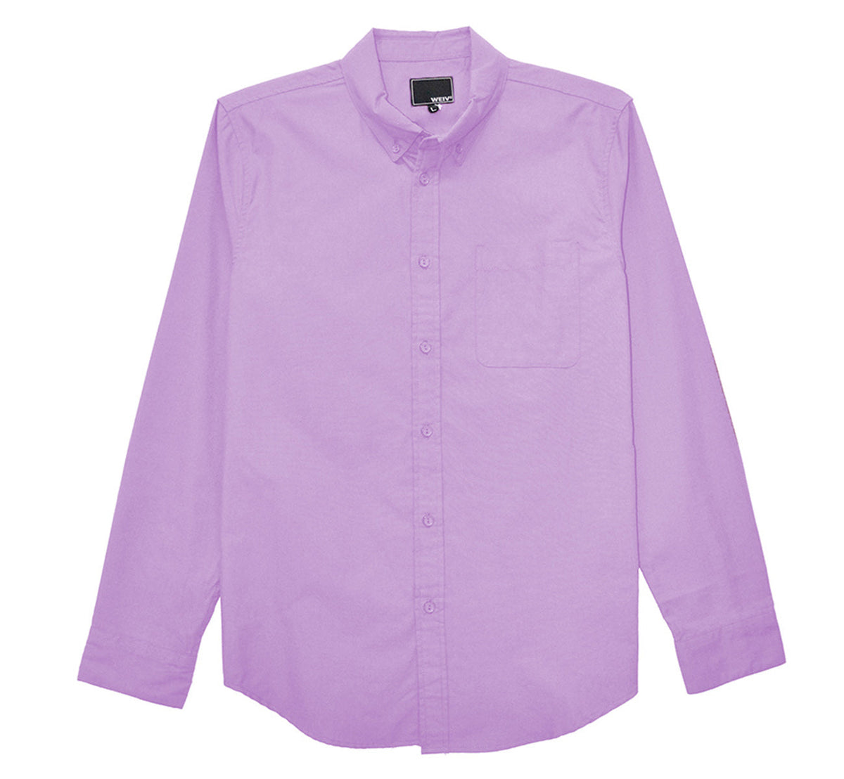 Classic Long Sleeve Button-Down Shirt with Chest Pocket