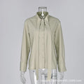 Men's linen blouse in light green for casual wear