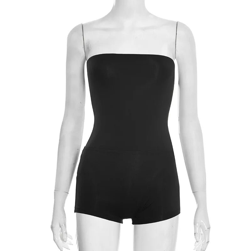 Black strapless bodysuit, soft material, perfect lingerie for women