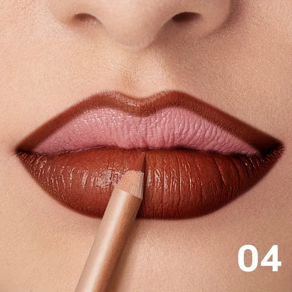 Lip pencil liner in nude shade for precise lip definition