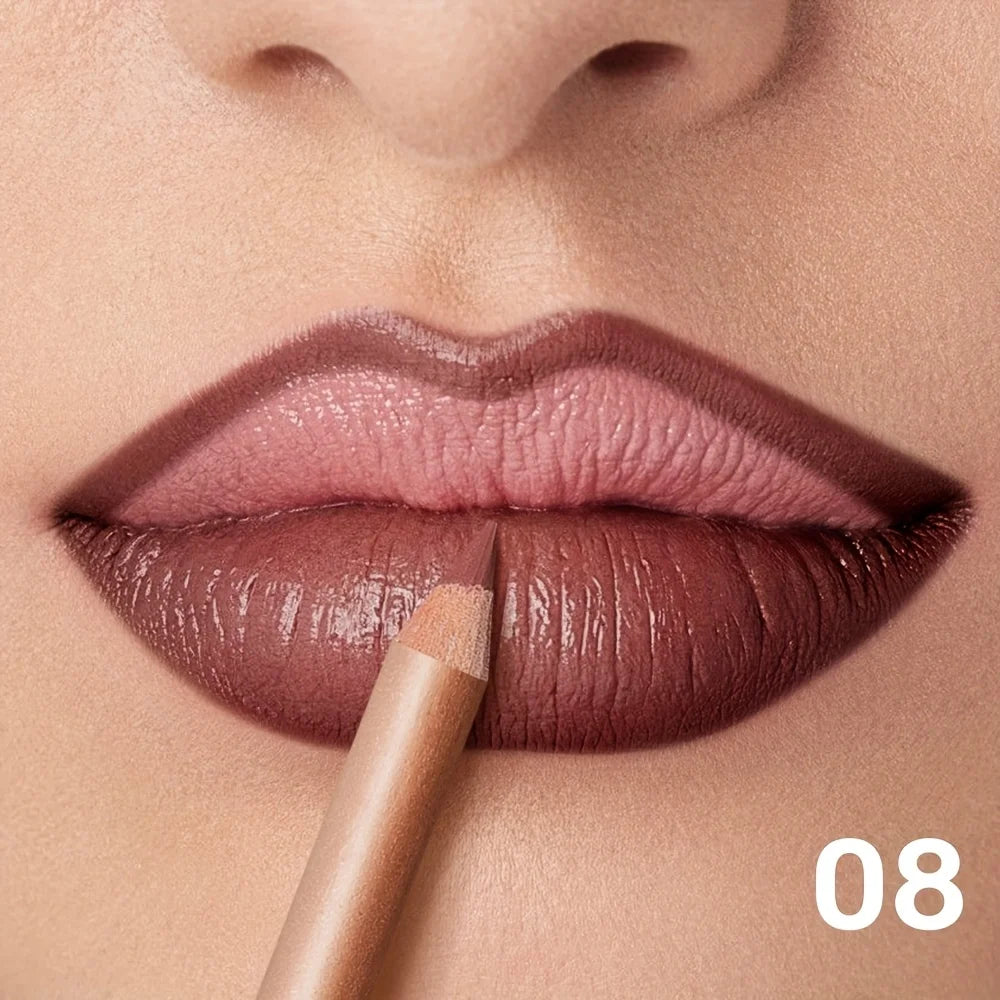 Lip pencil liner shade 08, creamy application for defined lips