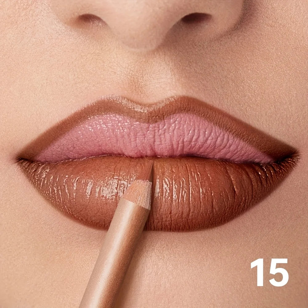 Lip pencil liner in nude, creamy texture for smooth application