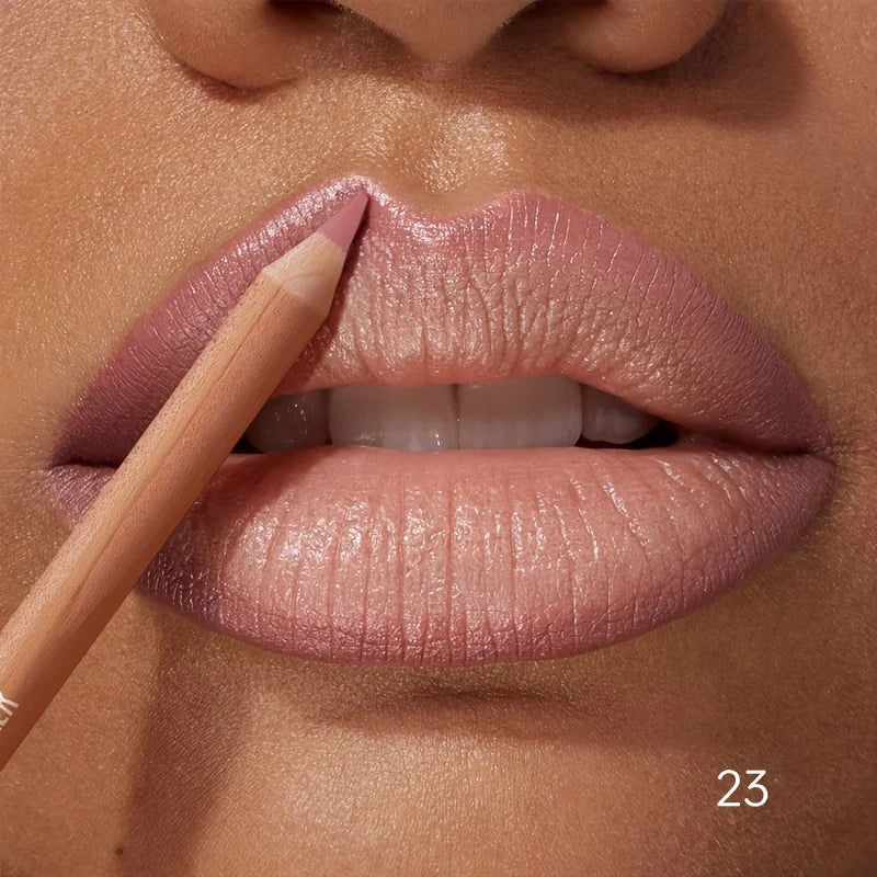Lip pencil liner in nude shade for precise lip contouring
