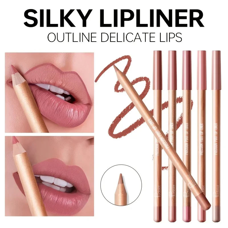 Silky lip pencil liner, nude shade, perfect for delicate lips