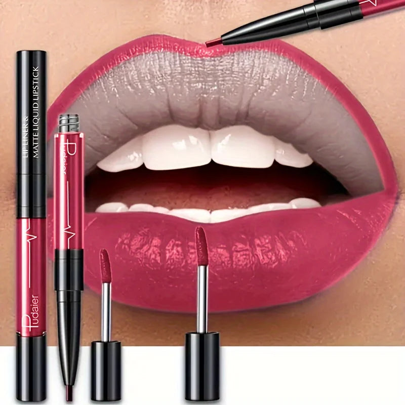 VacationGrabs matte liquid lipstick for defined lips with lip liner