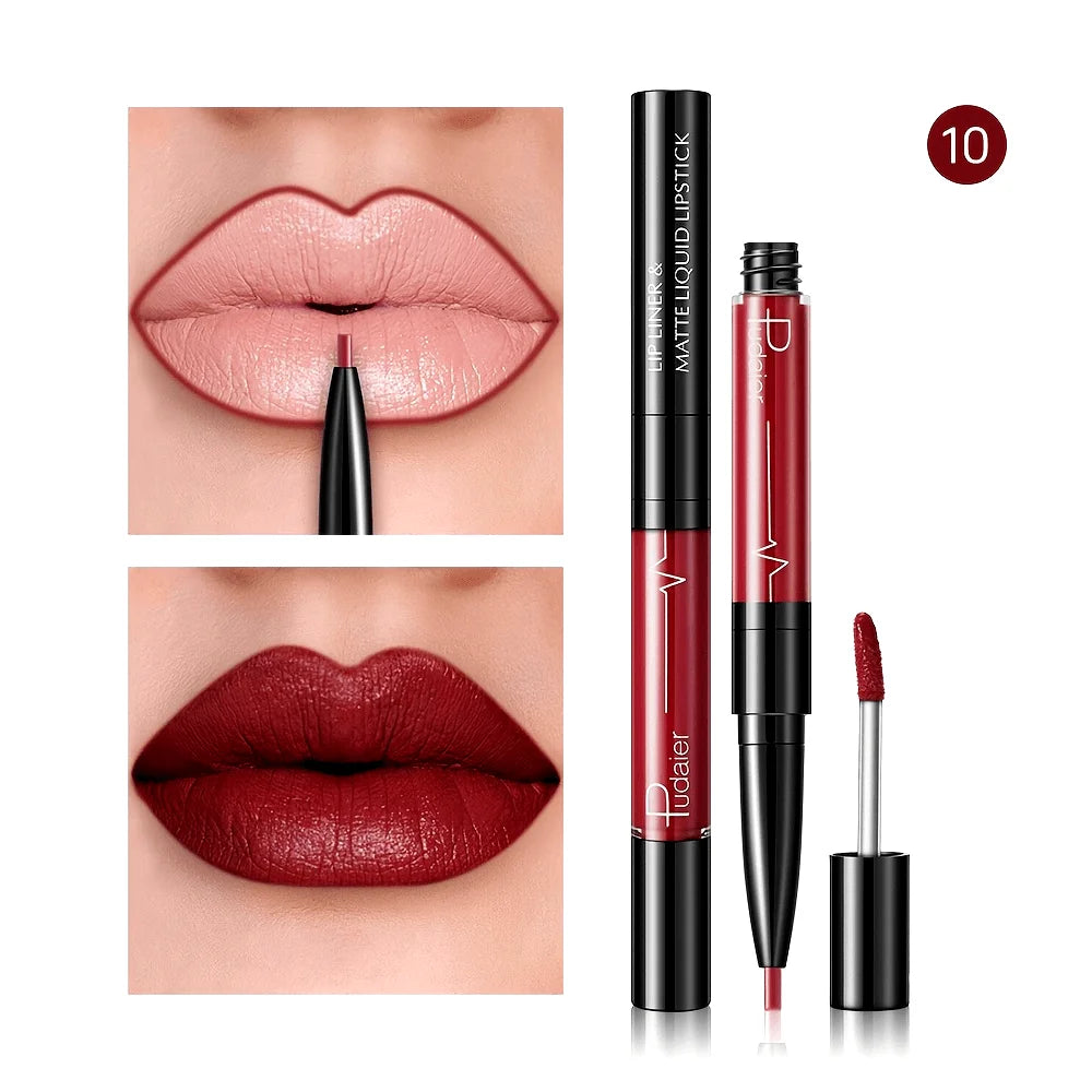 Matte liquid lipstick set for perfect lips with lip liner