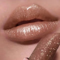 Waterproof lipstick pencil in shimmering nude, perfect for everyday wear