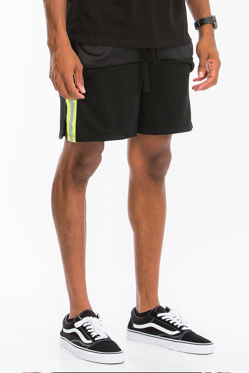 Quarter Mesh Shorts with Reflective Side Tape