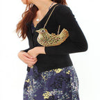 Gold White Metal Clutch with Top Grade Crystal - VacationGrabs