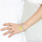 Women's Jewelry - Bracelets LO4647 - High-Polished Brass Bracelet with Epoxy Letter "t"