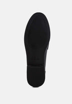 Women's black loafers from London Rag International, stylish and versatile