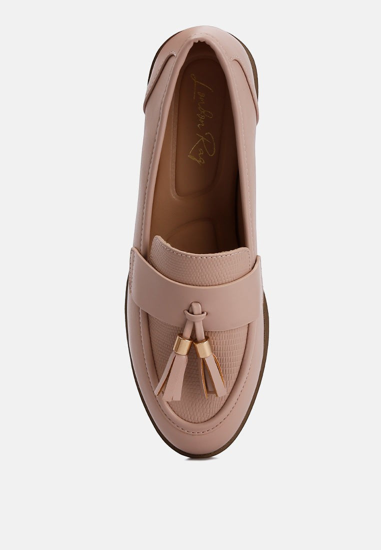 Women's pink loafers, faux leather, casual everyday wear
