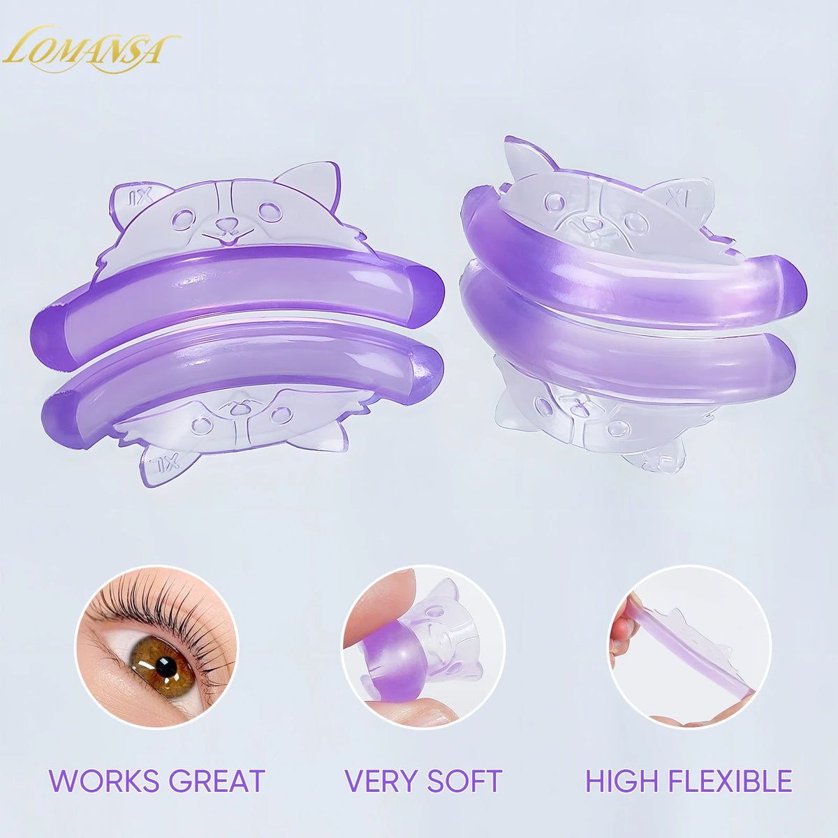 Lomansa silicone C-curl eyelash perm pad set (photo 4 of 10)