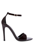 Rag Company ankle strap high heel sandals in brown, perfect for evening wear