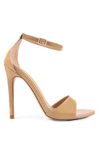 Women's nude ankle strap high heel sandals for stylish events