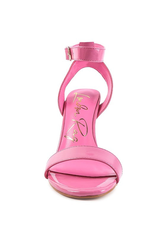 Rag Company pink chunky clear high heeled sandals for casual outings