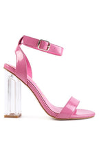 Rag Company chunky clear high heeled sandals in pink for stylish outings