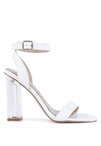 Rag Company chunky clear high heeled sandals in white for stylish outings