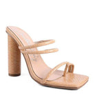 Rag Company dandelion croc sandals with stylish three-strap design and high heel for a chic look