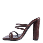 Stylish Rag Company Dandelion Croc Sandals with a Tall Block Heel for Chic Footwear