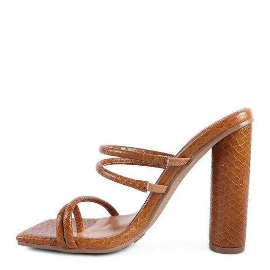 Rag Company Dandelion Croc Sandals with Strappy Design and Stylish High Heel