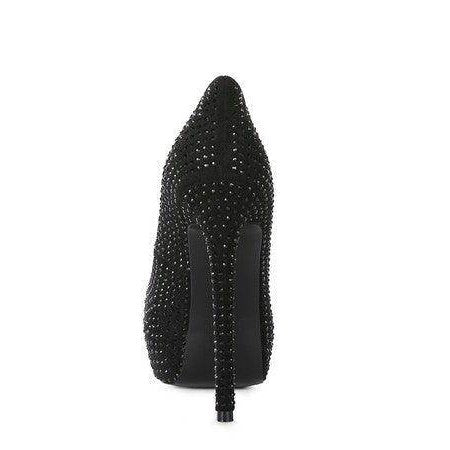Elegant high heels by Rag Company featuring a sleek black design and a pointed toe for a stylish look