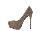 Rag Company elegant high heels in taupe with studded design and high stiletto heel for stylish occasions