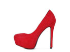 Rag Company elegant high heels in red with rhinestone embellishments for stylish occasions