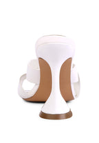 Women's white intertwined toe ring heeled sandals for stylish occasions