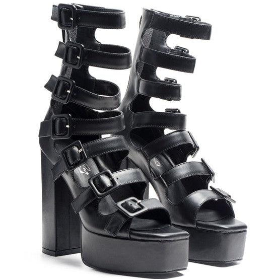 Women's Shoes - Heels London Rag Sarouchi Caged High Heel Buckle Sandal