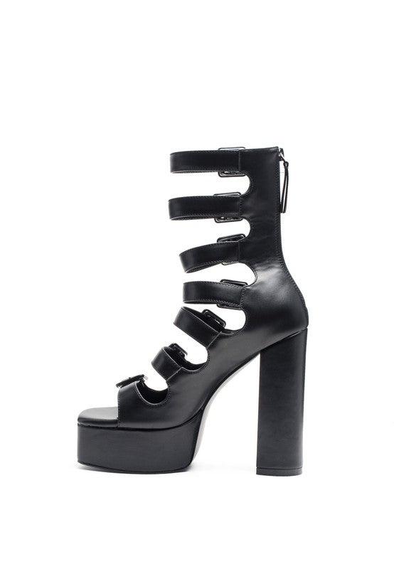 Women's Shoes - Heels London Rag Sarouchi Caged High Heel Buckle Sandal