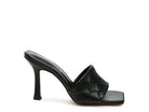Rag Company stylish woven sandals with high heels and black leather for a chic look