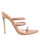 London Rag International women's heels with clear straps, perfect vacation worthy shoes and apparel