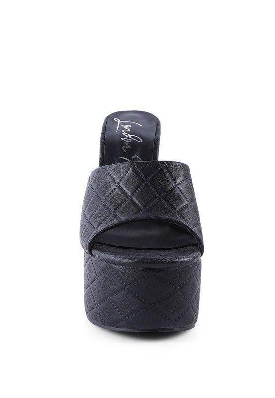 Rag Company stylish quilted sandals with a chic platform design for elevated summer looks
