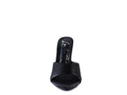 Black pointed high heel sandals for women, stylish and elegant design