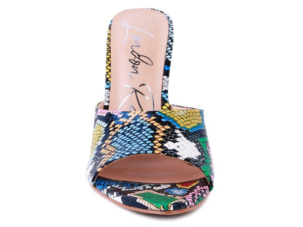 Rag Company multicolor pointed high heel sandals for women, stylish addition for casual outings