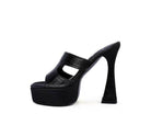 Rag Company stylish vacation footwear with a sleek design and high platform heels in black