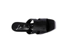 Rag Company stylish vacation footwear with black crocodile print and open toe design