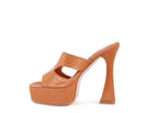 Rag Company Women's Heels in Tan with Stylish Vacation Footwear Design and Platform Style