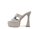 Rag Company stylish vacation footwear featuring grey platform heels with a unique design